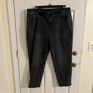American eagle black mom jeans plus sz 22 med black hi rise